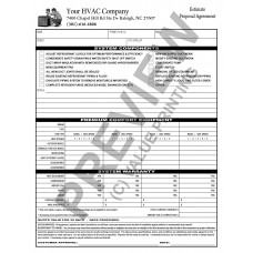 HV-1031 Multi Equipment HVAC Sales Contract